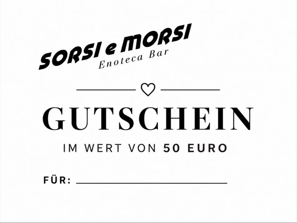 Gutschein von Sorsi e Morsi im Wert von 50 Euro